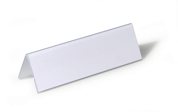 Durable tischnamensschild dachform 805219 transp., 61/122x210mm 25 stk. - Durable-805219-4005546810522