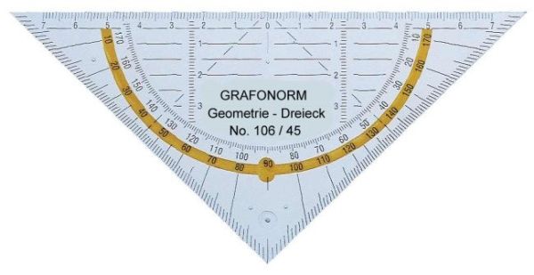 Dux geodreieck 14cm 106/45 transparent - Dux-106-45-4014509146608