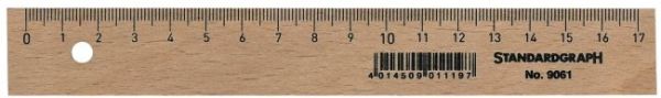 Dux holzlineal 17cm 9061 unlackiert - Dux-9061-4014509011197