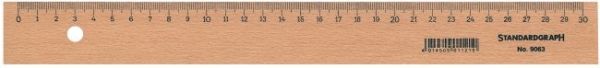 Dux holzlineal 30cm 9063 unlackiert - Dux-9063-4014509011210