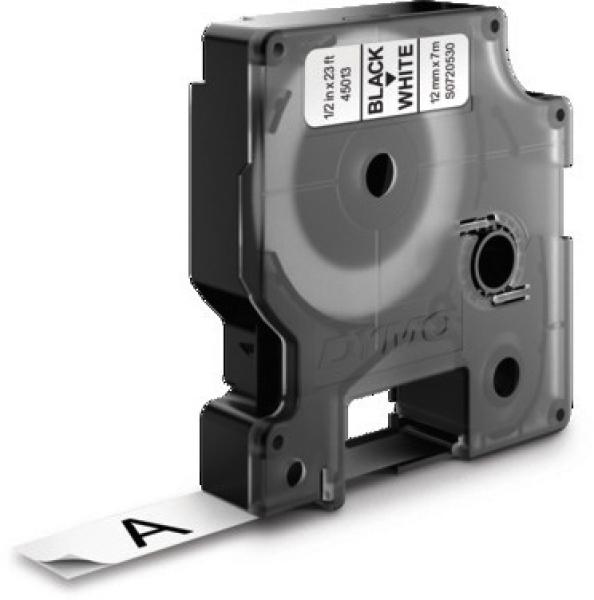 Dymo schriftband d1 schwarz/weiss s0720530 12mm/7m - Dymo-s0720530-5411313450133