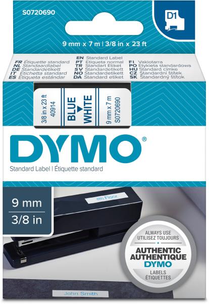 Dymo schriftband d1 s0720690 blau/weis 9mm/7m - Dymo-s0720690-5411313409148-02.jpg