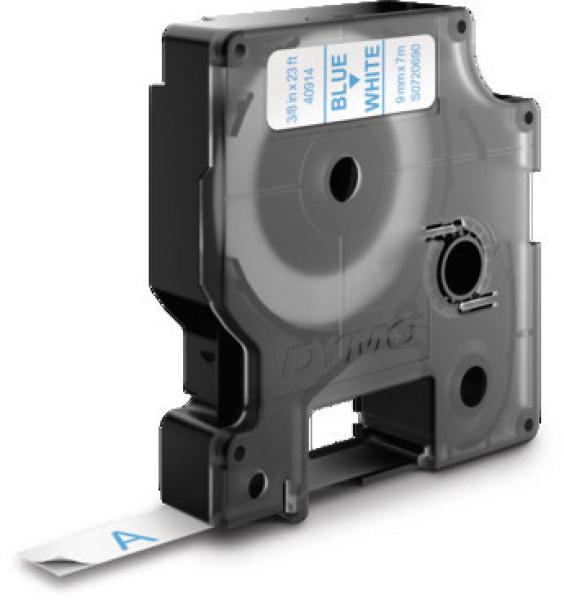 Dymo schriftband d1 s0720690 blau/weis 9mm/7m - Dymo-s0720690-5411313409148