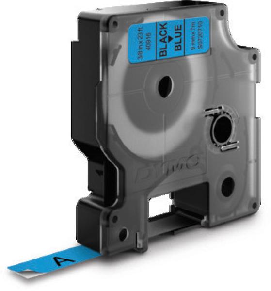 Dymo schriftband d1 schwarz/blau s0720710 9mm/7m - Dymo-s0720710-5411313409162