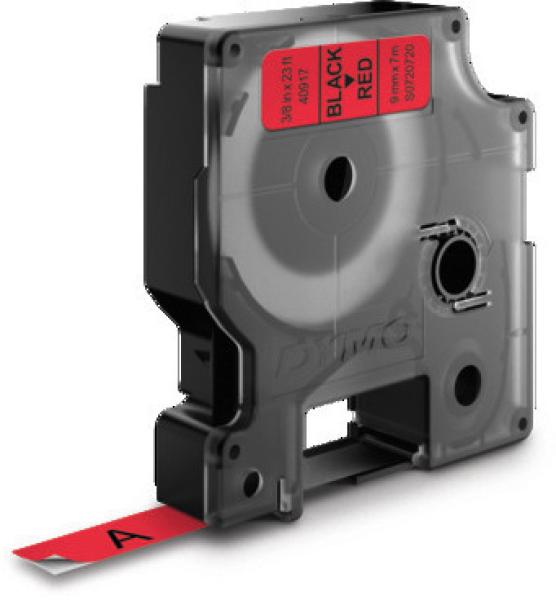 Dymo schriftband d1 schwarz/rot s0720720 9mm/7m - Dymo-s0720720-5411313409179