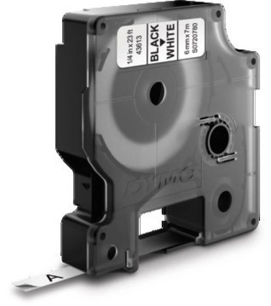 Dymo schriftband d1 schwarz/weiss s0720780 6mm/7m - Dymo-s0720780-5411313436137