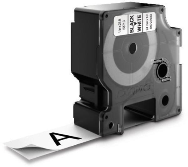 Dymo schriftband d1 schwarz/weiss s0720930 24mm/7m - Dymo-s0720930-5411313537131