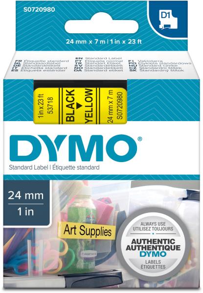 Dymo schriftband d1 schwarz/gelb s0720980 24mm/7m - Dymo-s0720980-5411313537186-02.jpg