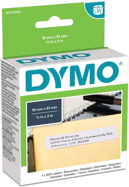Dymo universal-etiketten s0722550 non-perm. 51x19mm - Dymo-s0722550-5411313113557