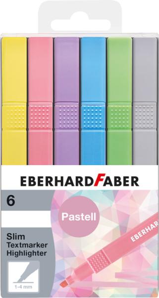 Eberhard faber textmarker slim 551506 pastell 6 stück - Eberhard-faber-551506-4087205515061