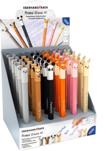 Eberhard faber gelschreiber erase it display 560104 animal, assortiert 36 stück - Eberhard-faber-560104-4087205601047