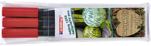 Edding calligraphy 1255 set 2-5mm 1255-46-e karmesin 3 stück - Edding-1255-46-e-4004764926640
