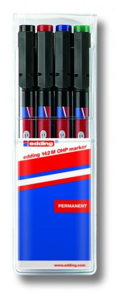 Edding ohp-marker permanent m 142-e4 4er etui - Edding-142-e4-4004764001965