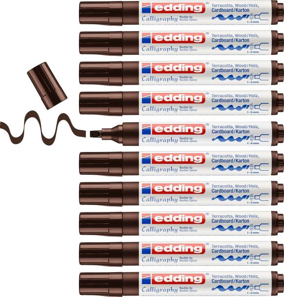 Edding permanent marker 1455 1-5mm 1455-18 dunkelbraun - Edding-1455-18-4004764927166-04.jpg