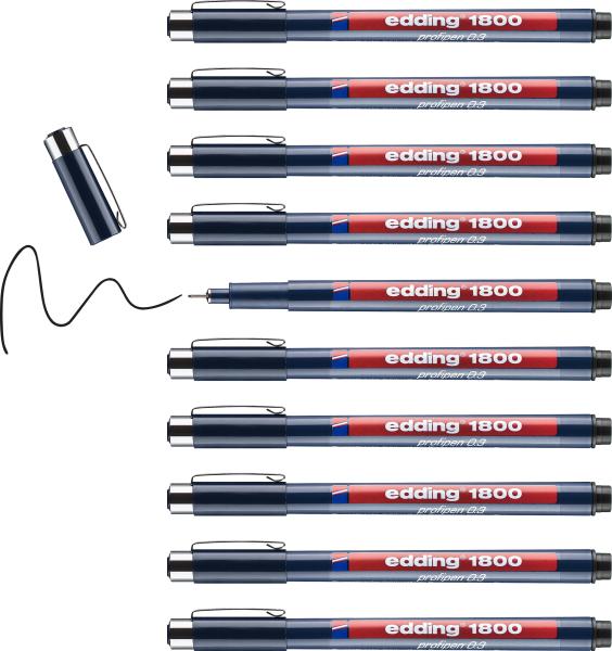 Edding profipen 1800 0.35mm 1800-1-03 schwarz - Edding-1800-1-03-4004764044108-04.jpg