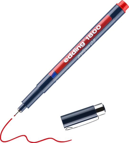 Edding profipen 1800 0.50mm 1800-2-05 rot - Edding-1800-2-05-4004764044368-03.jpg