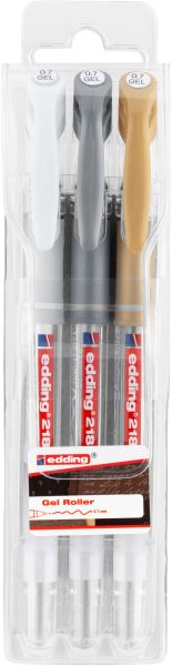 Edding gelroller 2185-e3 weiss/gold/silber - Edding-2185-e3-4057305025234