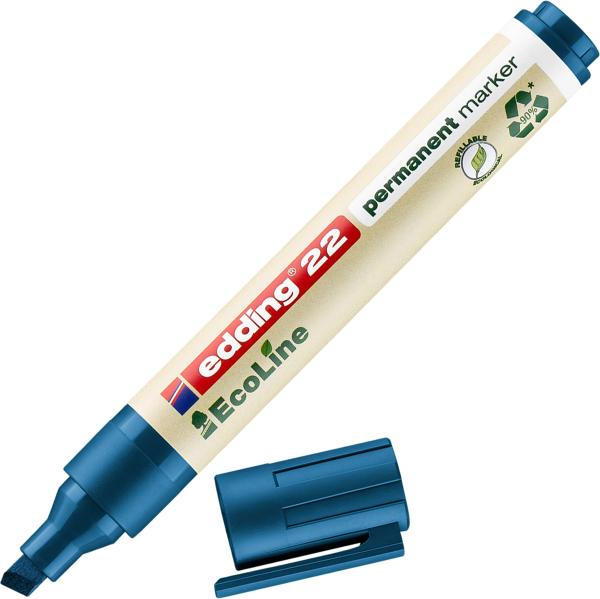 Edding permanent marker 22 1.0-5.0mm 22-3 blau - Edding-22-3-4004764918027-03.jpg