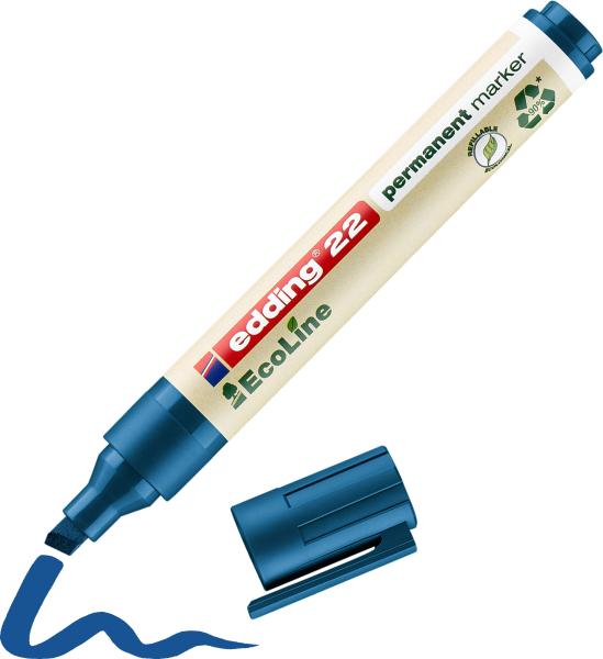 Edding permanent marker 22 1.0-5.0mm 22-3 blau - Edding-22-3-4004764918027-04.jpg
