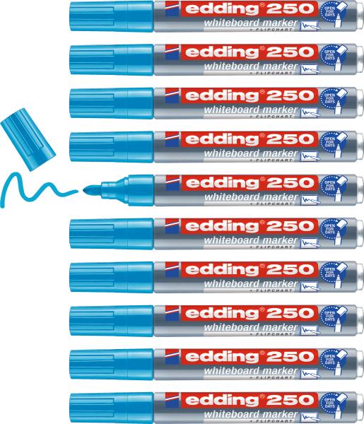 Edding whiteboard marker 250 1,5-3mm 250-10 hellblau - Edding-250-10-4004764013005-04.jpg