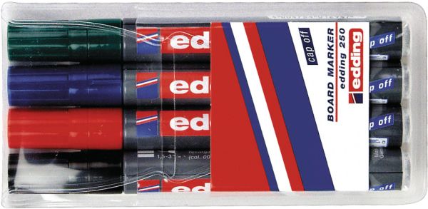 Edding boardmarker 250 250-e4 4 farben ass. - Edding-250-e4-4004764054800