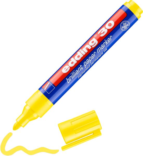 Edding permanent marker 30 1,5-3mm 30-5 gelb - Edding-30-5-4004764064458-03.jpg