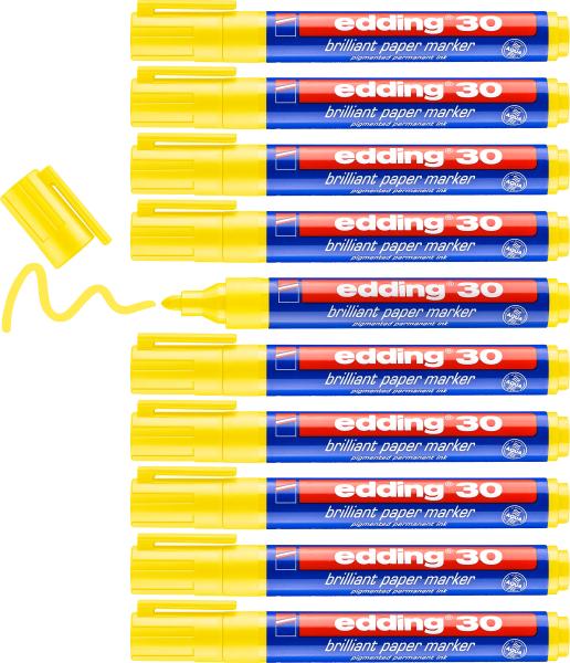 Edding permanent marker 30 1,5-3mm 30-5 gelb - Edding-30-5-4004764064458-04.jpg