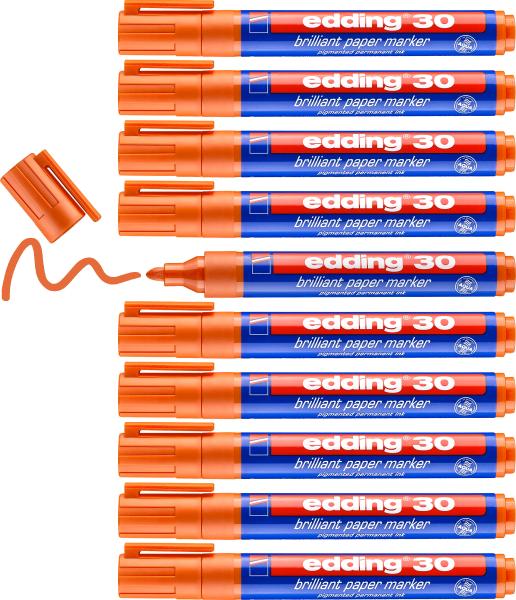 Edding permanent marker 30 1,5-3mm 30-6 orange - Edding-30-6-4004764064489-04.jpg
