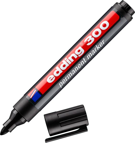 Edding permanent marker 300 1,5-3mm 300-1 schwarz - Edding-300-1-4004764390564-03.jpg