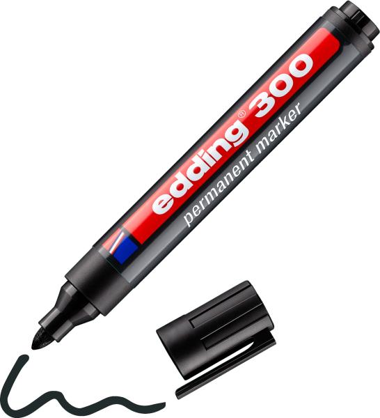 Edding permanent marker 300 1,5-3mm 300-1 schwarz - Edding-300-1-4004764390564-04.jpg