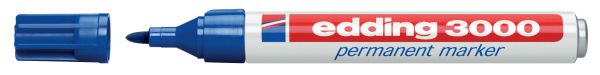 Edding permanent marker 3000 1.5-3mm 3000-3 blau, wasserfest - Edding-3000-3-4004764007981