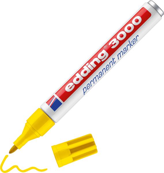 Edding permanent marker 3000 1,5-3mm 3000-5 gelb - Edding-3000-5-4004764008001-03.jpg