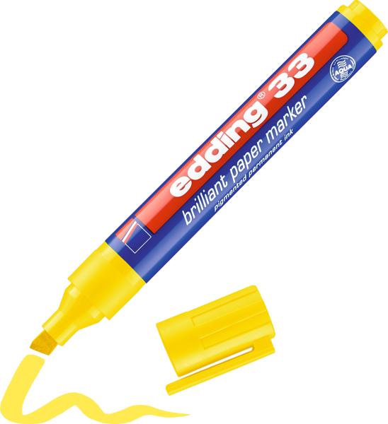 Edding permanent marker 33 1-5mm 33-5 gelb - Edding-33-5-4004764064571-03.jpg