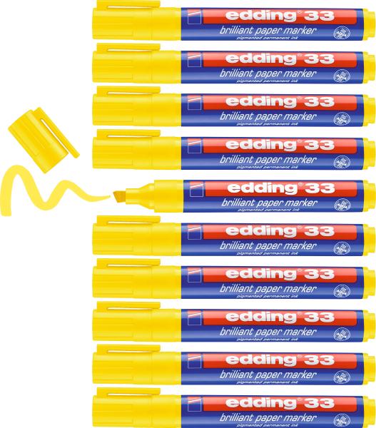 Edding permanent marker 33 1-5mm 33-5 gelb - Edding-33-5-4004764064571-04.jpg