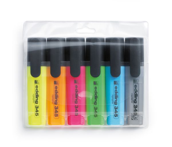 Edding textmarker 345 345-e6 6 farben ass. - Edding-345-e6-4004764971831