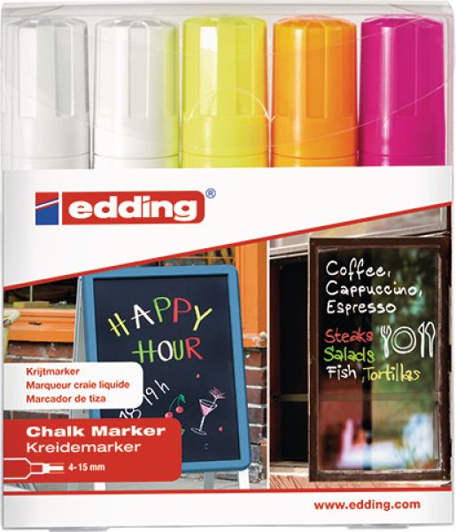 Edding windowmarker 4090 4-15mm 4090-e5 5 farben ass. - Edding-4090-e5-4004764963669
