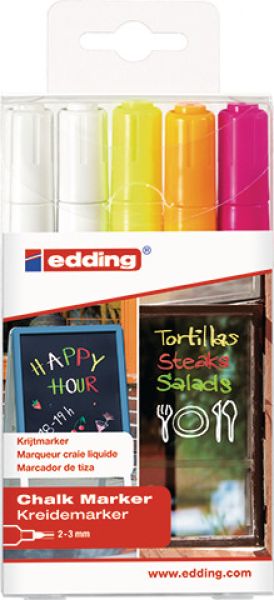 Edding windowmarker 4095 2-3mm 4095-e5 5 farben ass. - Edding-4095-e5-4004764963690