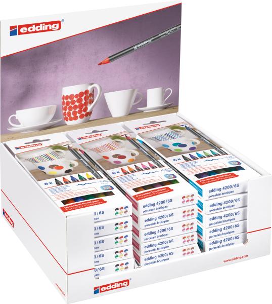 Edding display porzellanmarker 4200 50.292 6xfamily/warm/cool 1-4mm - Edding-50292-4057305013422