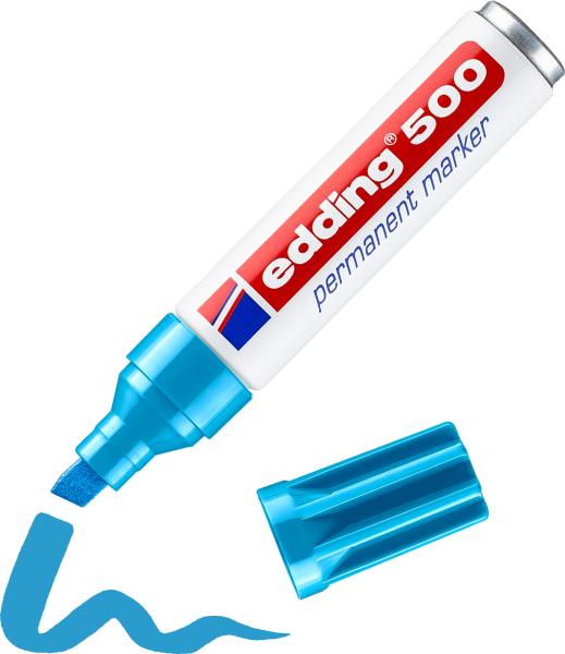 Edding permanent marker 500 2-7mm 500-10 hellblau - Edding-500-10-4004764373727-04.jpg