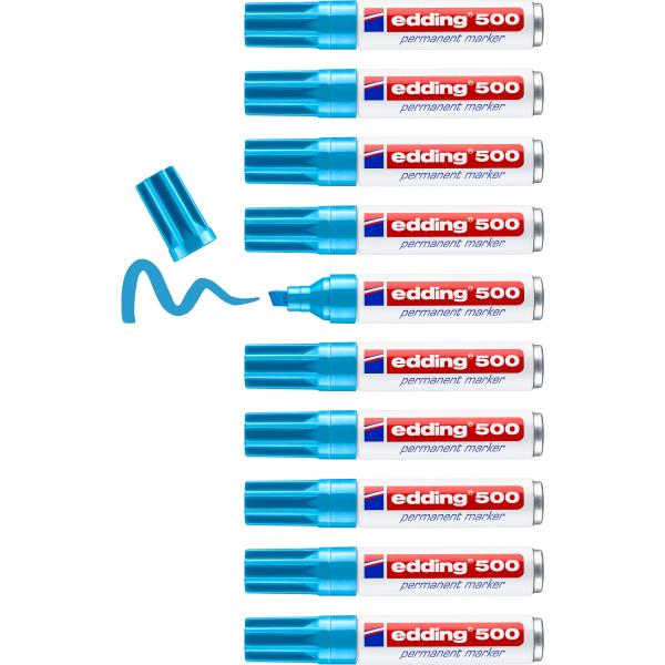Edding permanent marker 500 2-7mm 500-10 hellblau - Edding-500-10-4004764373727-05.jpg