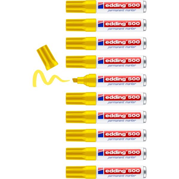 Edding permanent marker 500 2-7mm 500-5 gelb - Edding-500-5-4004764373673-05.jpg
