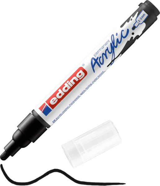 Edding acrylmarker 5100 2-3mm 5100-901 tiefschwarz sdm - Edding-5100-901-4057305025845-03.jpg
