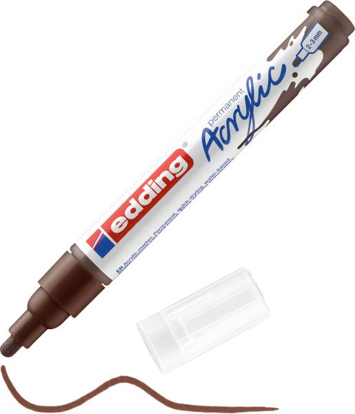 Edding acrylmarker 5100 2-3mm 5100-907 schokobraun sdm - Edding-5100-907-4057305027221-03.jpg