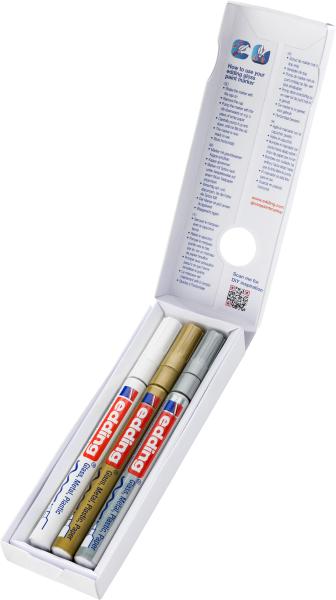 Edding paintmarker 751 1-2mm 751-e3-met gold/silver/white 3 stück - Edding-751-e3-met-4057305020666-04.jpg