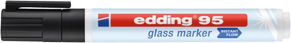 Edding glasmarker 95 95-001 schwarz - Edding-95-001-4057305039903