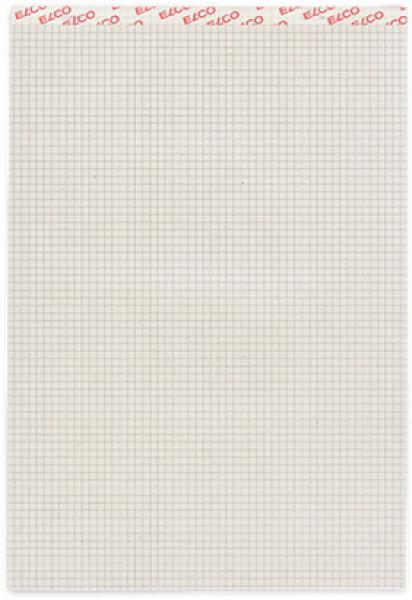 Elco notizblock kariert 4mm a4 73311.27 grau recycling 65g 100 blatt - Elco-7331127-7610425114706