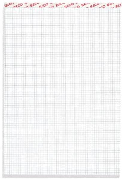 Elco notizblock kariert 4mm a6 73423.17 weiss, 70g 100 blatt - Elco-7342317-7611722020936