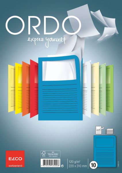 Elco organisationsmappe ordo a4 73695.33 classico, blau 10 stück - Elco-7369533-7610425432008