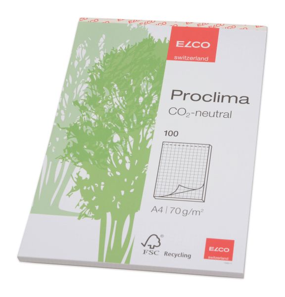 Elco schreibblock proclima a4 74325.17 kariert, 70g 100 blatt - Elco-7432517-7611722015499