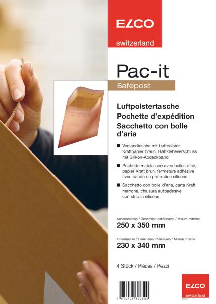 Elco luftpolstertasche 225x340mm 74552.92 braun 4 stück - Elco-74552.92-7610425392500-02.jpg